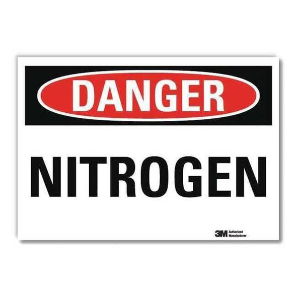 Danger Sign, 5 in H, 7 in W,Horizontal Rectangle, English, U3-1811-RD_7X5