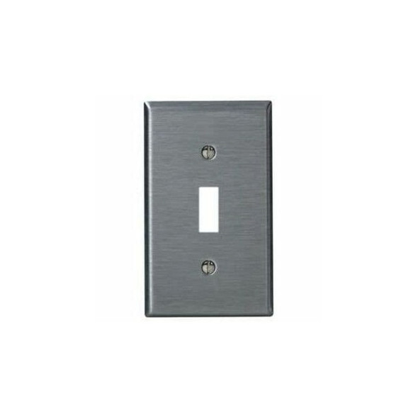 Leviton Wall Plate, Toggle, Stainless Steel SSJ1-40