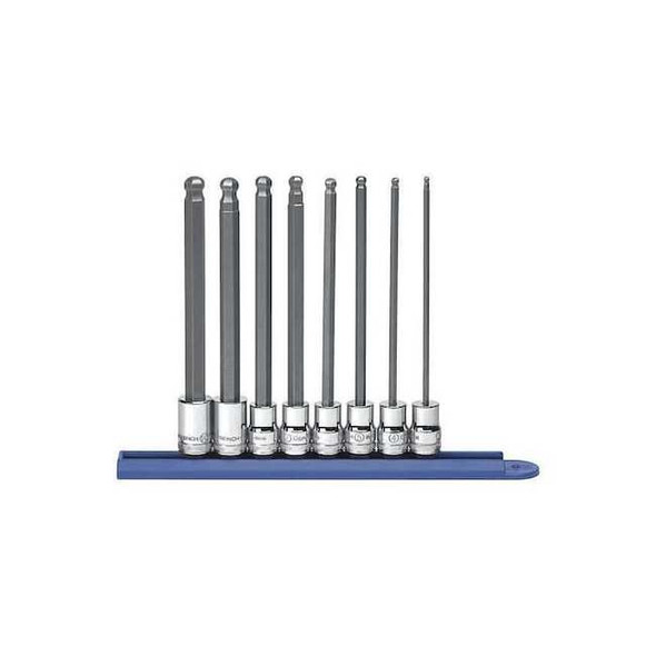 Gearwrench 8 Piece 3/8" Drive Long Ball End Hex Bit Metric Socket Set 80573
