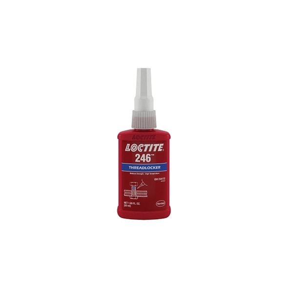 246™ Threadlocker, Medium Strength/High Temperature, 10 mL, 1/4 in to 3/4 in Thread, Blue