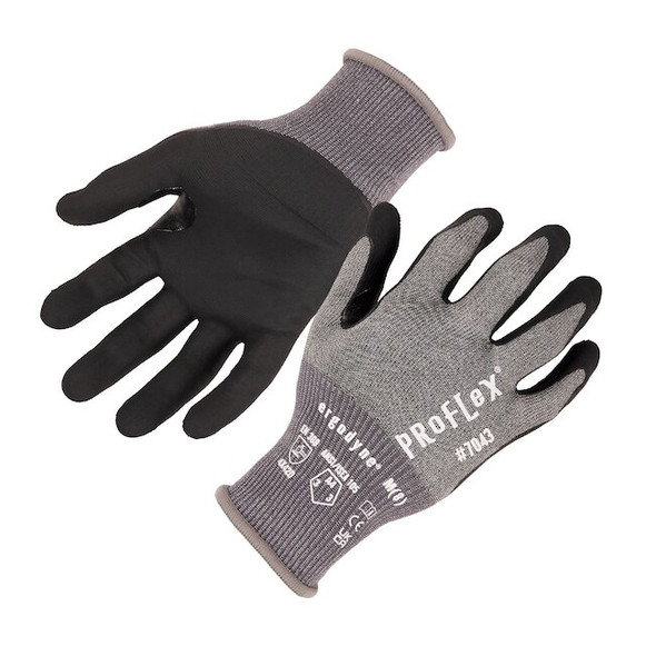 Ergodyne Nitrile, Gray, XL 12 PK 7043-12PR
