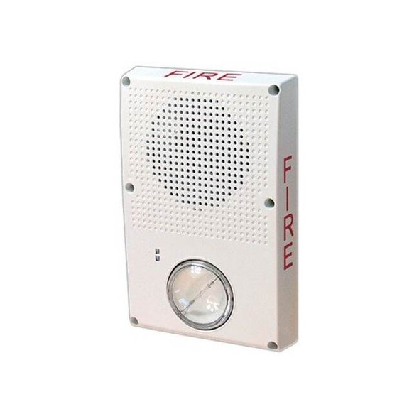 Edwards Signaling Outdoor Speaker Strobe,Marked Fire,White WG4WF-SVMHC