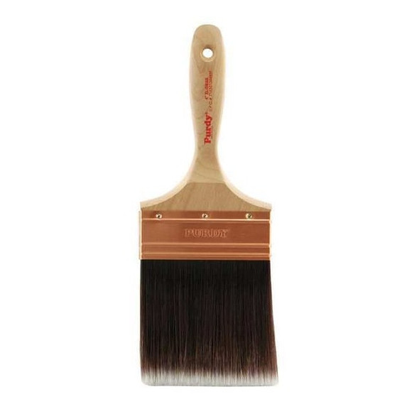 4" Flat Sash Firm, Nylon/Polyester Bristle, Paint Brush, Hardwood Handle