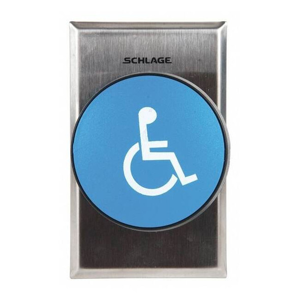 Schlage Electronics Push to Exit Button,Momentary Switch 625BLH