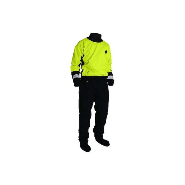 Mustang Survival Water Rescue Dry Suit,M,Hi-Viz Ylw/Blk MSD576-251-M-101