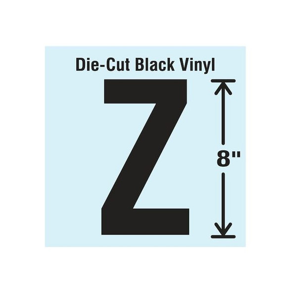 Stranco Letter Label, Vinyl, 8 in H, 4-3/4 in W DBV-SINGLE-8-Z