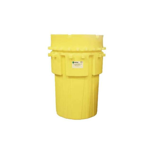 Enpac Open Head Salvage Drum, Polyethylene, 180 gal, Unlined, Yellow 1180-YE