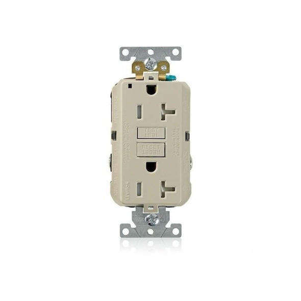 Leviton Plugs&Rcptcls,20A,125VAC,Ivory,Polycarb G5362-TI