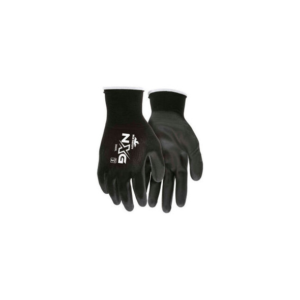 MCR Safety 9669XL Economy PU Coated Work Gloves 13-Gauge Black X-Large 12 Pairs