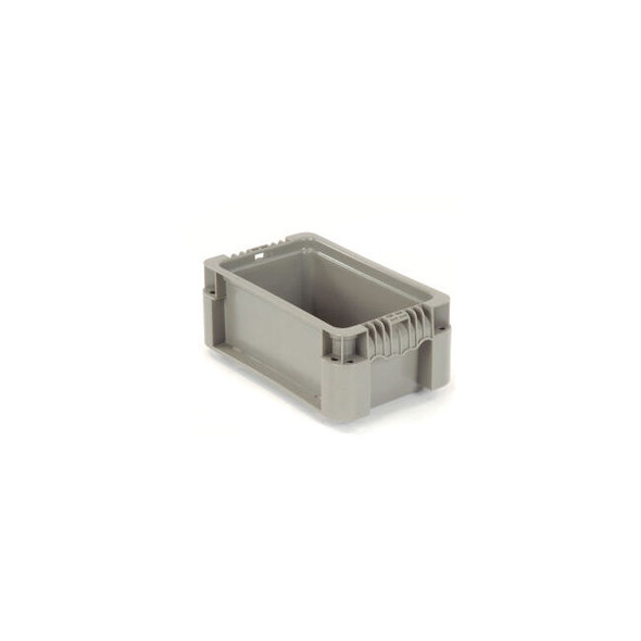 Global Industrial Stackable Straight Wall Container Solid 12""L x 7-3/8""W x 5""