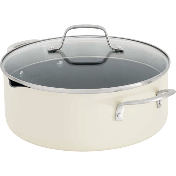 Calphalon 5 Qt. Ceramic Nonstick Dutch Oven with Lid, Flour 2232463