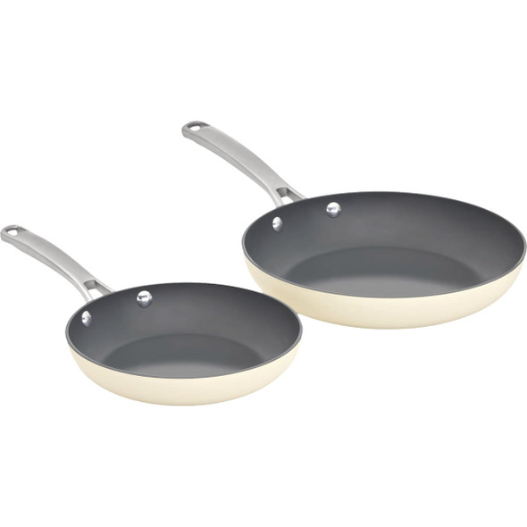 Calphalon 8 In. and 10 In. Ceramic Nonstick Fry Pan Set, Flour 2232420