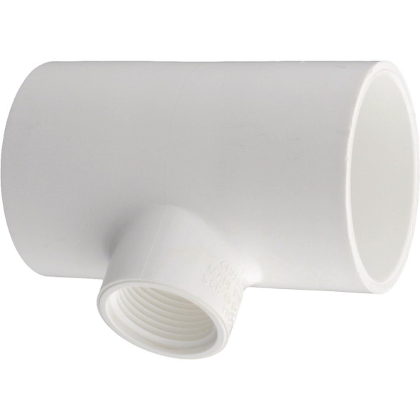 Charlotte Pipe 2 In. x 2 In. x 1 In. Reducing Tee PVC 02401 5100HA
