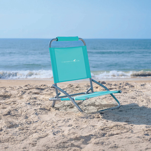 Caribbean Joe Low Sand Beach Chair CJ-7710TEAL 808081