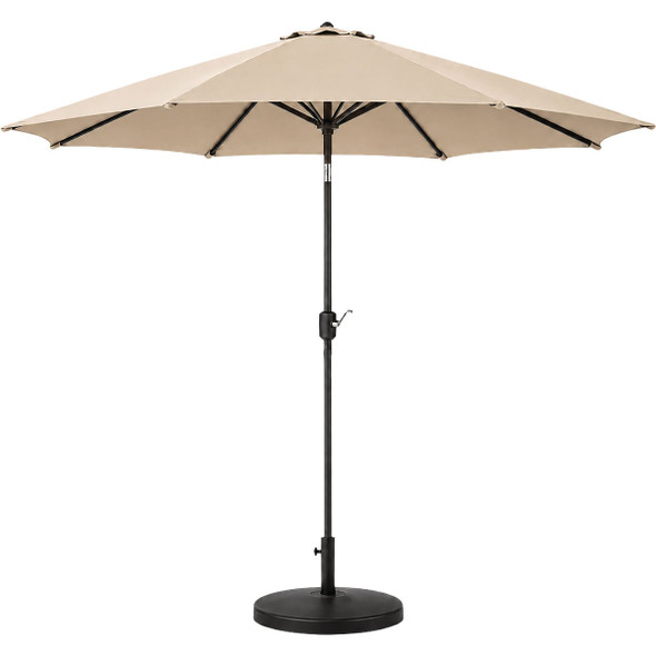 Cabana Beach 9 Ft. Tan Formosol Aluminum Pole Market Umbrella MAL9C-8-TAN