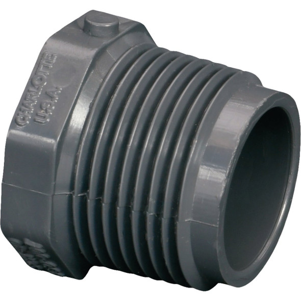 Charlotte Pipe 3/4 In. Gray PVC Schedule 80 Male Pipe Thread Plug