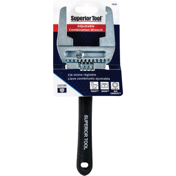 Superior Tool 1 In. to 3 In. Adjustable Combination Wrench 3840
