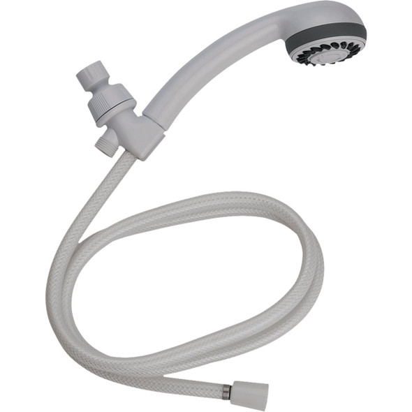 HomePointe Handheld Shower Head, 3 Settings, White Plastic 228617