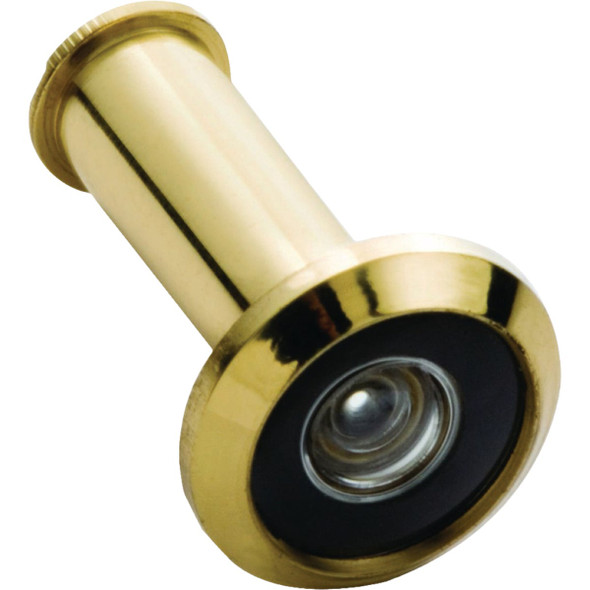 First Watch 130 Deg. Polished Brass Wide Angle Door Viewer 2320