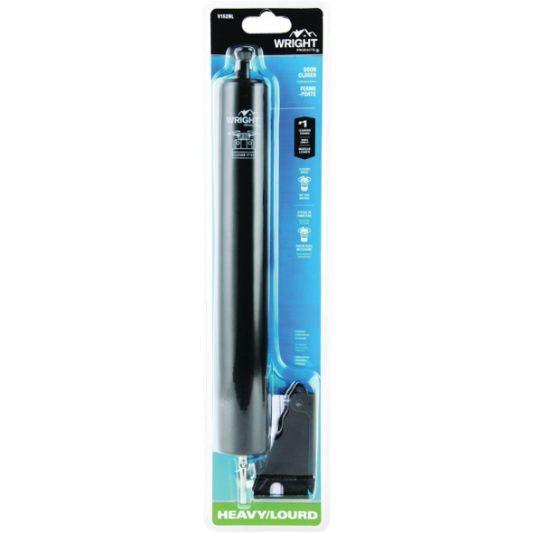 Wright Heavy Duty Black Pneumatic Storm Door Closer with Thumbscrew V152BL 258499