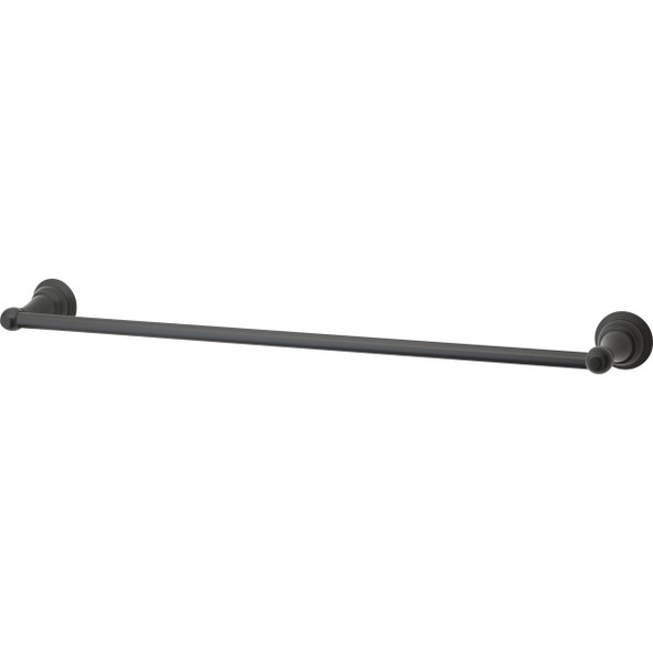HomePointe 24 In. Matte Black Vintage Design Towel Bar 109719