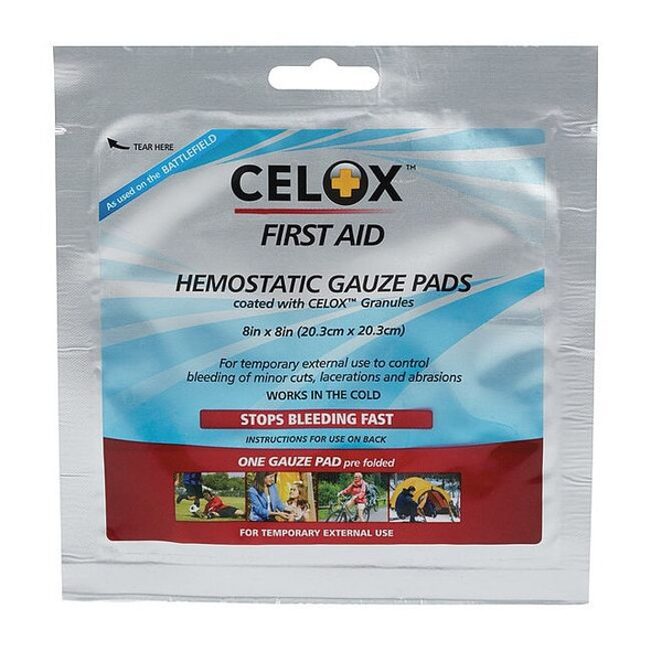 Celox Gauze Pad, Sterile, Beige, Chitosan, Pouch MS-FG08834281