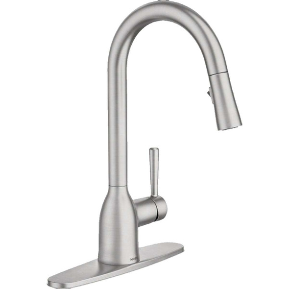 Moen Adler Brushed Nickel Single-Handle High-Arc Kitchen Faucet 87233SRS