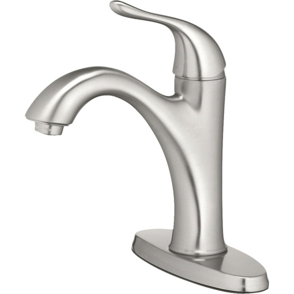 Homepointe Single Zinc Handle Pull Down Kitchen Faucet, Matte Black 109728