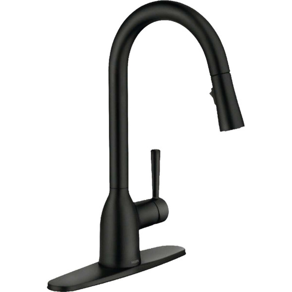 Moen Adler Matte Black High-Arc Single-Handle Kitchen Faucet 87233BL