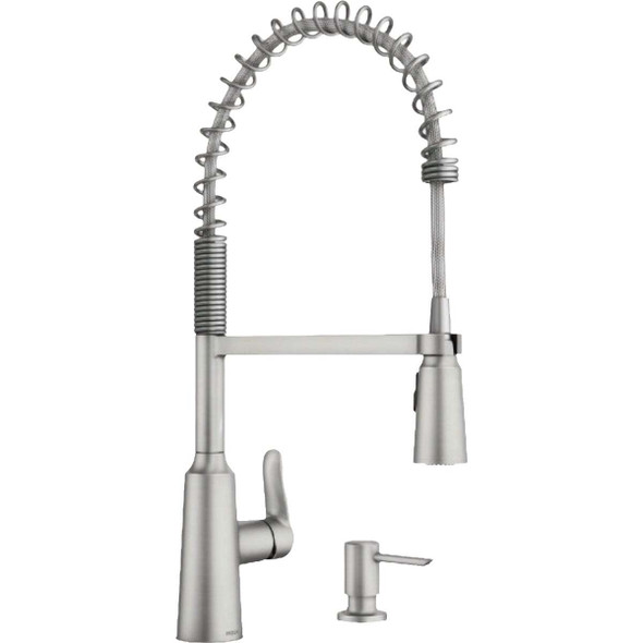 Moen Edwyn Stainless Steel Single-Handle High-Arc Kitchen Faucet 87807SRS