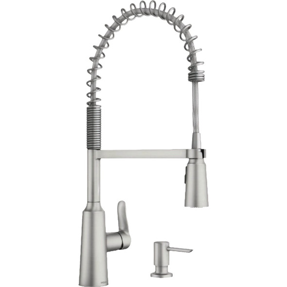 Moen Edwyn Stainless Steel Single-Handle High-Arc Kitchen Faucet 87807SRS