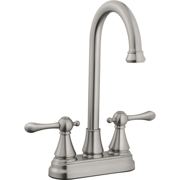 HomePointe 2-Handle Metal Brushed Nickel Bar Faucet 204672