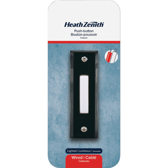 Heath Zenith Wired Black Doorbell Push-Button 18000104 561048