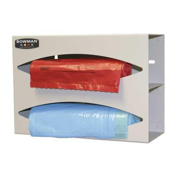 Bowman Dispensers Bag Dispenser Double,7-7/64 in. H BG002-0512
