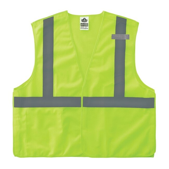 Ergodyne 2XL Lime Economy Breakaway Mesh Vest Class 2 - Single Vest 8215BA-S