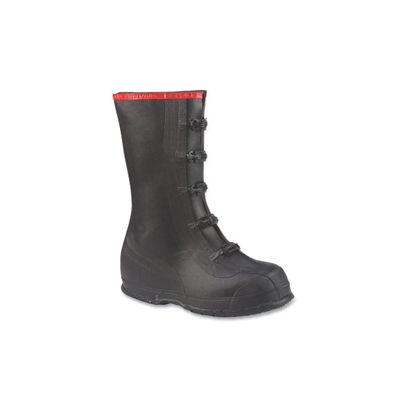 Supersize Rubber Overshoes, Size 11, 15 in H, Black