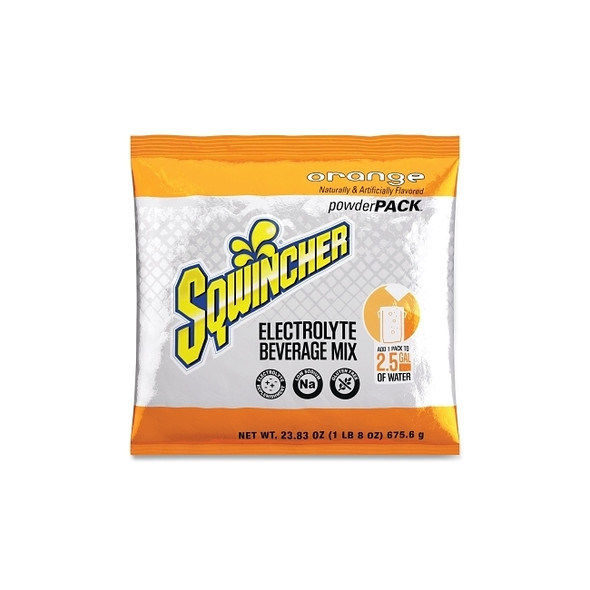 Powder Packs, Orange, 23.83 oz, Pack, Yields 2.5 gal