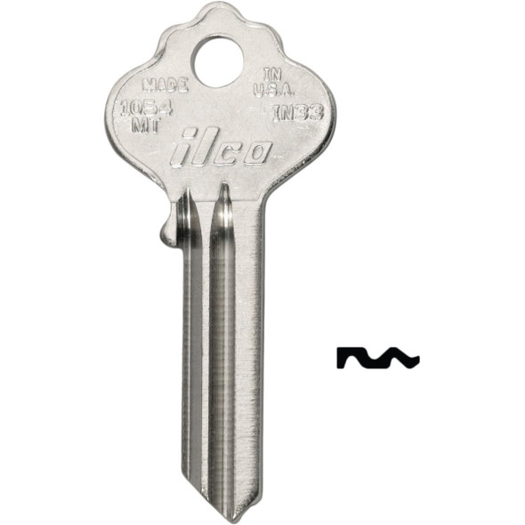 ILCO Nickel Plated File Cabinet Key IN33 / 1054MT (10-Pack) IAL3584901B