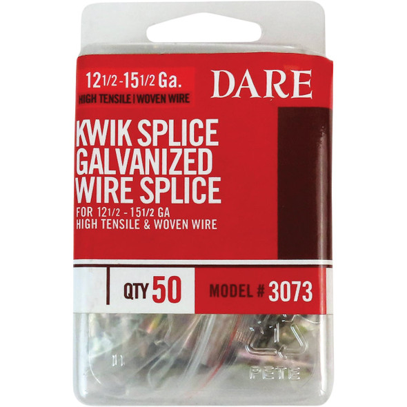 Dare Kwik Splice 15.5 Ga. Galvanized Wire Splice (50-Pack) 3073 747219