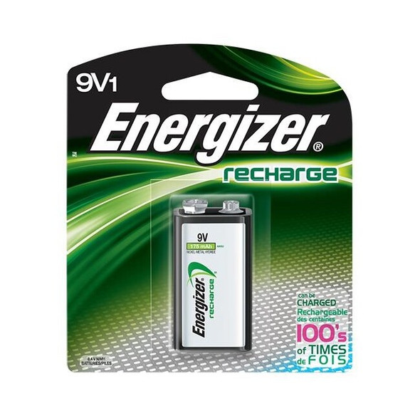 Energizer® Recharge® 9V Battery, 175 mAh, 1/Each