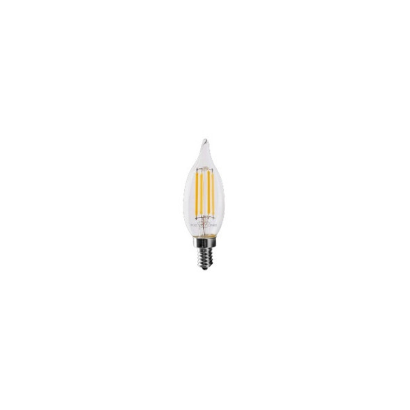Keystone KT-LED5.5FCA11-E12-930-C E12 LED Bent Tip CA11 Clear Filament 3000K 90 CRI