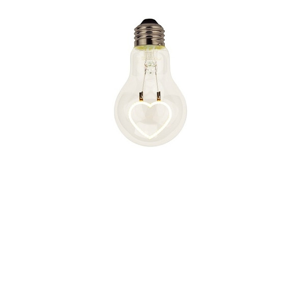 TCP FSA19HEARTBU LED A19 Filament Heart Shape Base-Up 2700K E26 120V