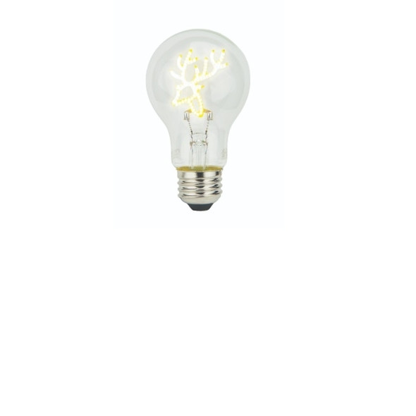 TCP FSA19REINDEERBD LED A19 Filament Reindeer Shape Base-Down 120V