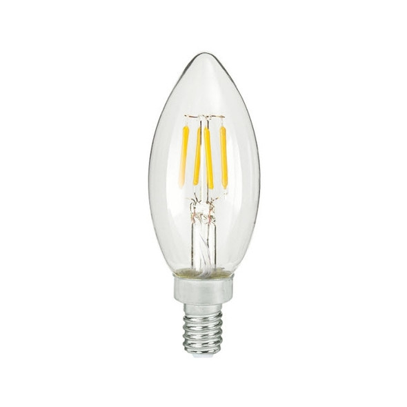 TCP FB11D4027ECCQ Dimmable 4.5W Filament Clear LED B11 E12 2700K 40W Equiv California Quality