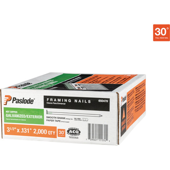 Paslode 2000# 3.5x.131 Col Nail 650476