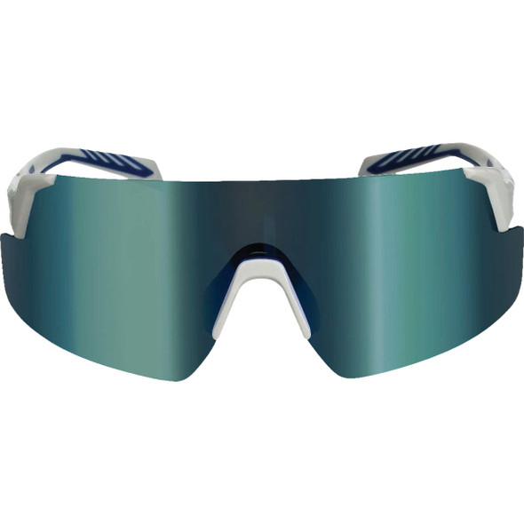 3M Blue/White Frame Safety Glasses with Mirrored Lenses 47316