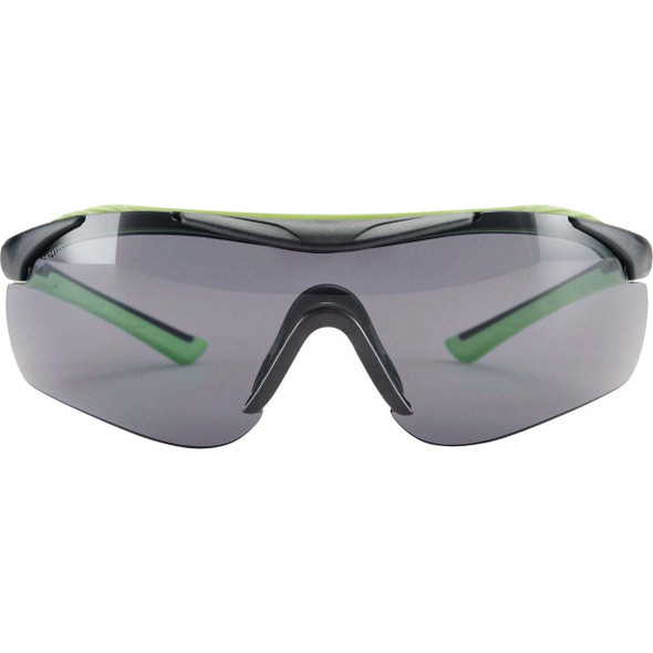 3M Black/Green Frame Brow Guard Safety Glasses with Gray Lenses 47101H1-VDC