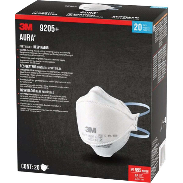 3M Aura Flat-Fold Particulate Respirator (20-Pack) 9205PH20-DC