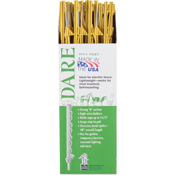 Dare 48 In. Yellow Step-in Poly Fence Post 2400 Y 760481