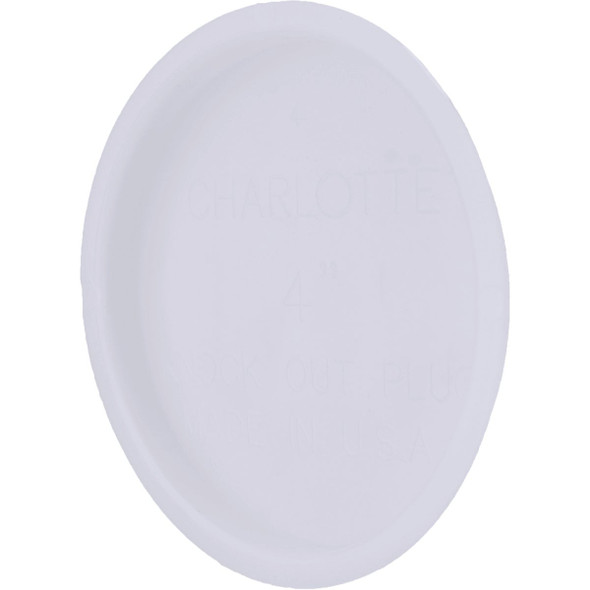 Charlotte Pipe 4 In. PVC/DWV Pipe Spigot White Test Cap PVC 00131  1200HA